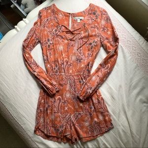 Abercrombie & Fitch Orange Romper